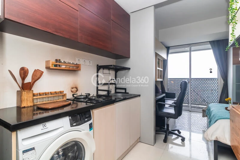 Kitchen Studio The Crest West Vista Puri Apartment at High Floor