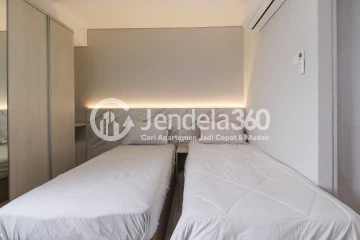 Bedroom Low Floor Studio Apartment with City View at Samesta Mahata Margonda Apartment