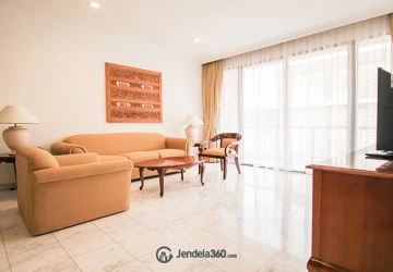 Living Room Strategic Location 3BR Apartment Low Floor with City View (Selatan) View at Menteng Regency