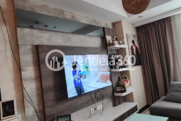 Living Room Well Furnished 1BR Apartment Middle Floor with City View at AKR Gallery West Residence