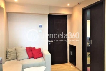 Living Room 1BR Apartment with City View at Kebagusan City Apartment