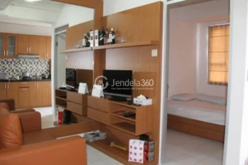 Living Room Elegant Studio Apartment at Menteng Square Apartment Tower A