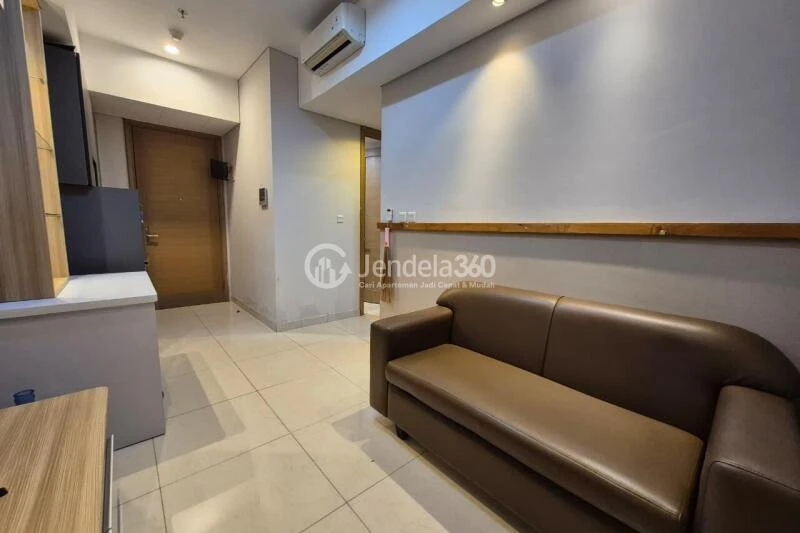 Living Room Low Floor 2BR Apartment with City View at Taman Anggrek Residence