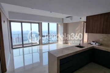 Living Room Trendy 3BR Apartment at Holland Village Apartment Tower Holland One