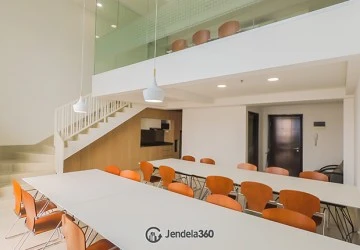 Living Room Spotless Studio Apartment High Floor with City View at Neo Soho Residence