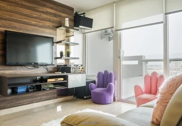 Living Room 1BR Royale SpringHill Residence Apartment at Tower Bulgari