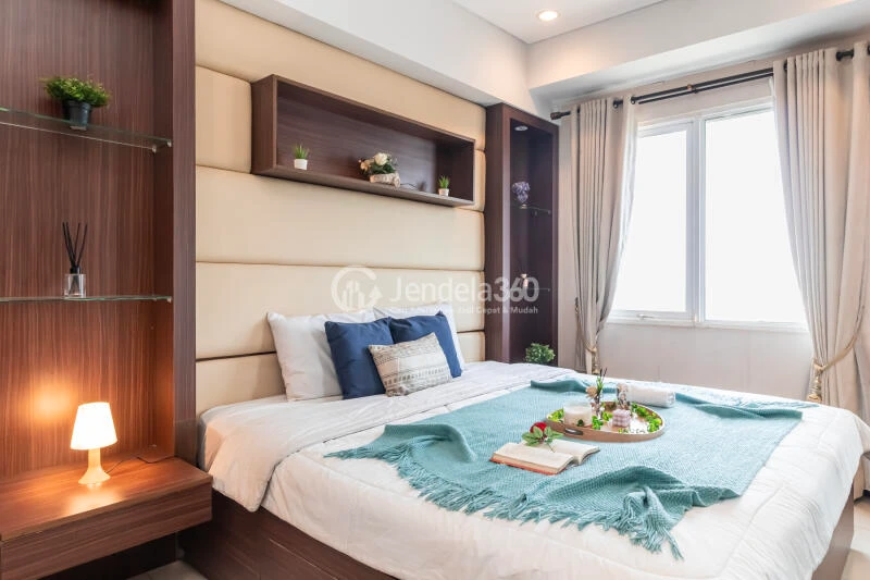 Bedroom 1 High Floor 2BR Apartment with City View at Aspen Residence Apartment