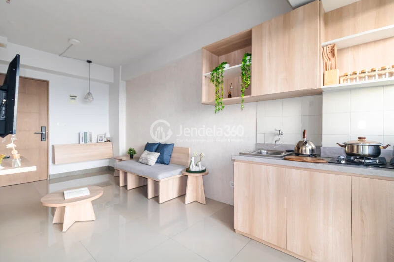 Kitchen Middle Floor 2BR Apartment with City View at Bintaro Park View