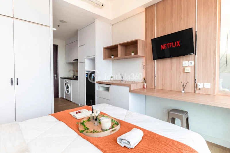 Bedroom Affordable Studio Apartment at Puri Mansion Tower Amethyst