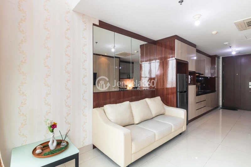 Living Room Elegant 1BR Apartment at U Residence Karawaci Middle Floor
