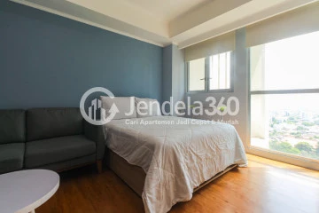 Bedroom Modern Studio Apartment at Kemang Village Apartment Tower Intercon