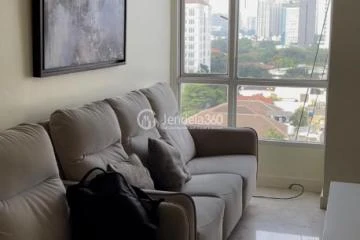 Living Room Peaceful 2BR Apartment at Somerset Permata Berlian Residence Low Floor