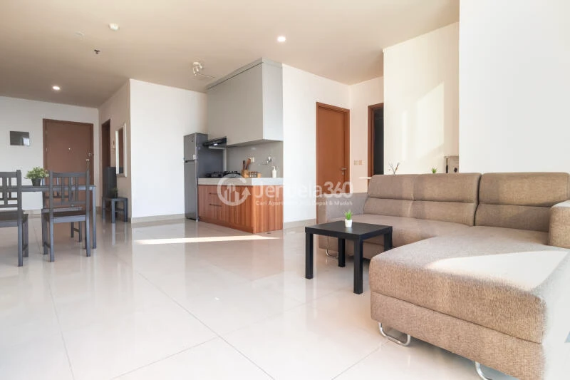 Living Room 2BR Apartment with City View at Sahid Sudirman Residence