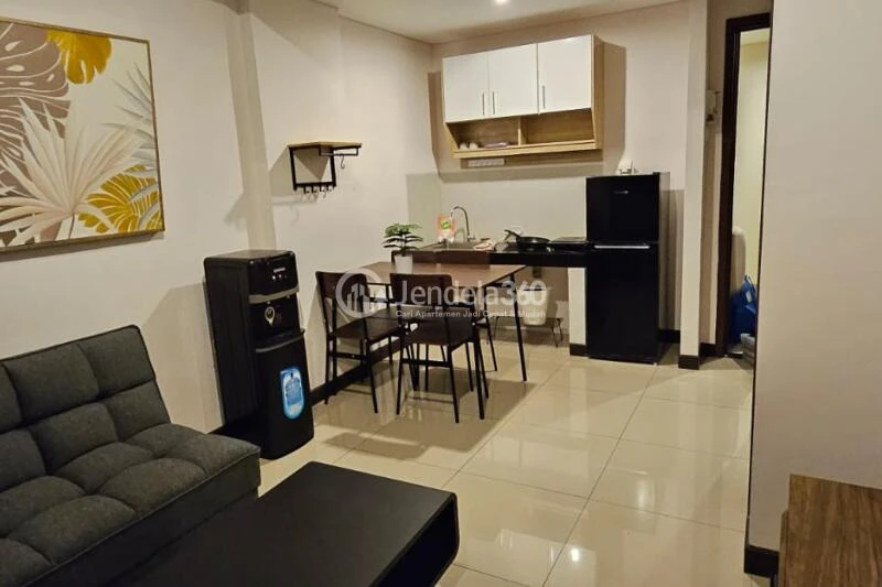 Living Room Middle Floor 2BR Apartment with  View at Kebayoran Apartment