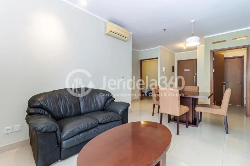Living Room 2BR Sahid Sudirman Residence Apartment at Low Floor