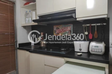 Kitchen 1BR Kalibata City Apartment at High Floor