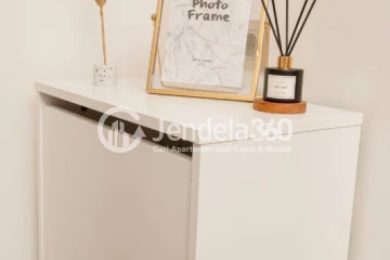Living Room High Floor 2BR Apartment with City View at Transpark Cibubur Apartment