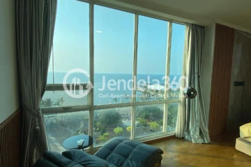 Living Room Cozy 3BR Apartment at Ancol Mansion Apartment Tower Atlantic Ocean