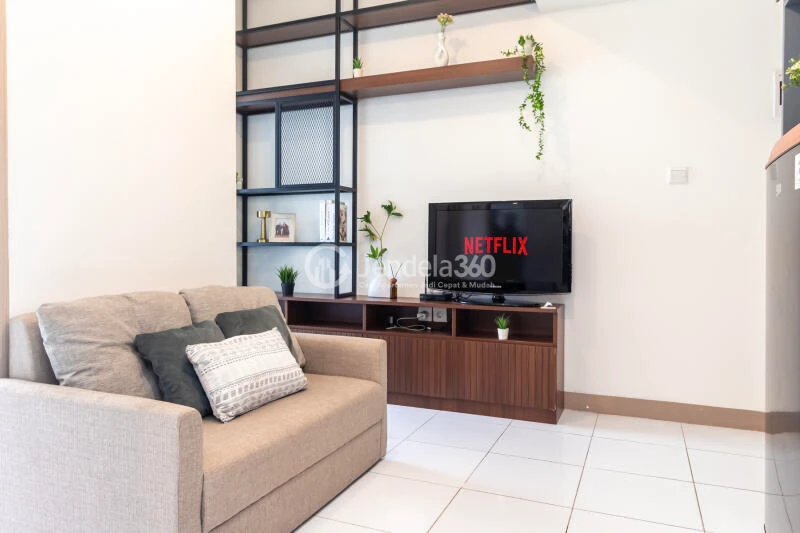 Living Room High Floor 2BR Apartment with  View at Tokyo Riverside Apartment