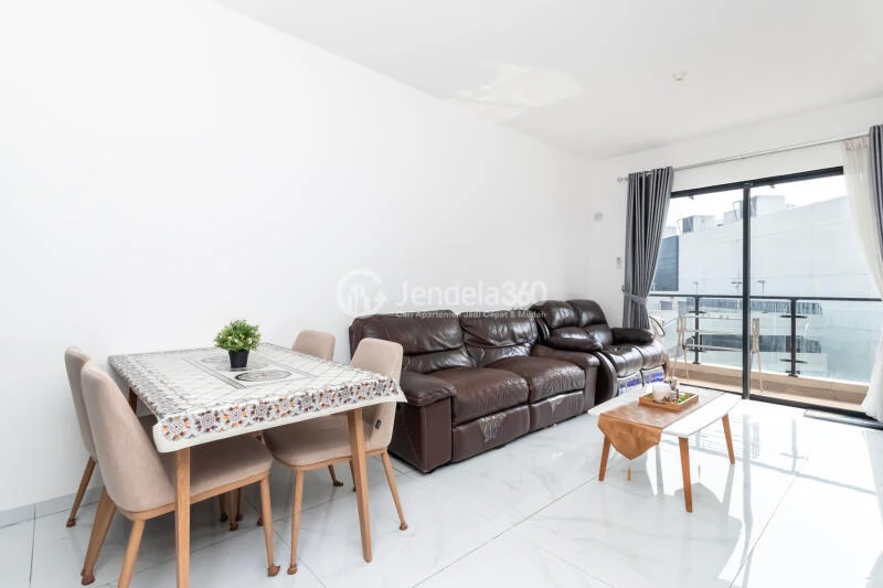 Living Room Lovely 3BR Apartment Low Floor with  View at Sky House BSD Apartment