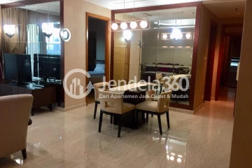 Living Room Well Located 2BR Apartment Middle Floor with City View at Pakubuwono Residence