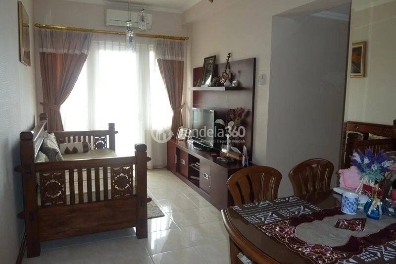 Living Room High Floor 3BR Apartment with North View at Grand Palace Kemayoran