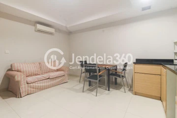 Living Room Tidy 1BR Apartment with Sunset View at The Mansion Kemayoran Jasmine