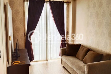 Living Room Strategic Location 1BR Apartment Middle Floor with City View at Silkwood Residence