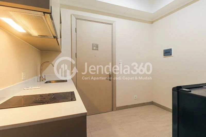 Living Room 1BR Apartment with City View at Menara Jakarta Apartment