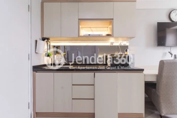 Kitchen Low Floor Studio Apartment with City View at Samesta Mahata Margonda Apartment