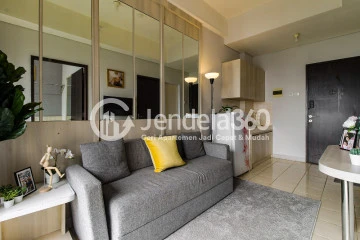 Living Room Stylish Fully Furnished 2BR Apartment with City View at Serpong Green View Apartment, Special Price!