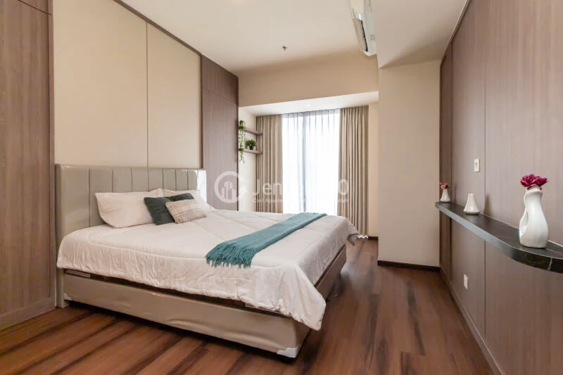 Bedroom 1 Low Floor 3BR Apartment with  View at Branz Mega Kuningan Apartment