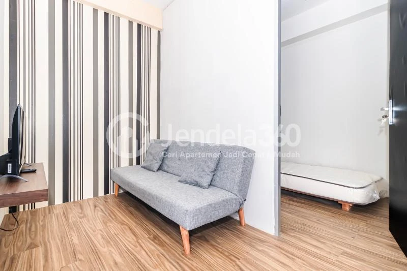 Living Room Middle Floor 2BR Apartment with City View at Pancoran Riverside Apartment