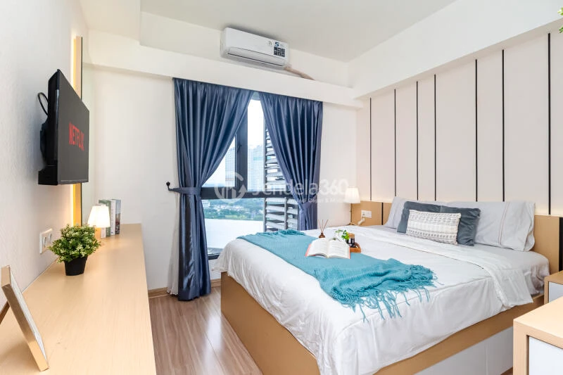 Bedroom 1 3BR Apartment with  View at Sky House BSD Apartment