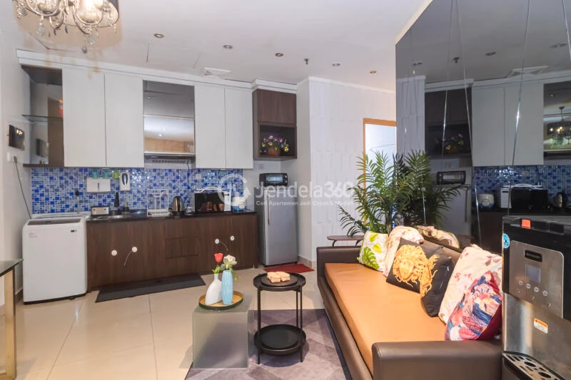 Living Room Affordable 2BR Apartment Low Floor with City View at Sahid Sudirman Residence