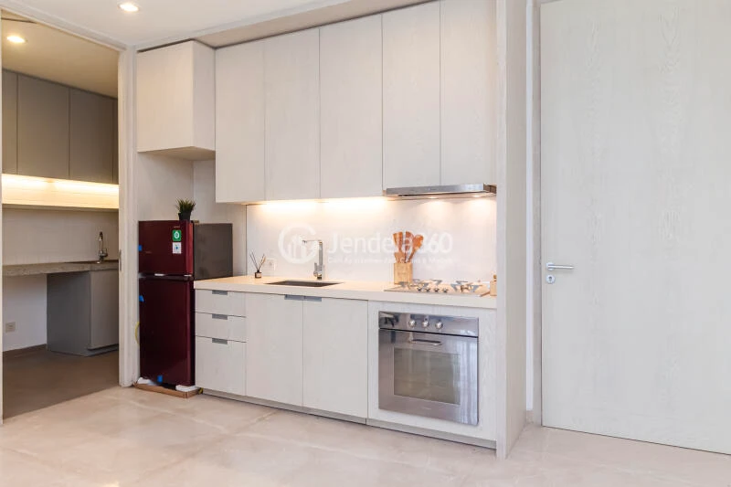 Kitchen 2BR Apartment with City View at Izzara Apartment
