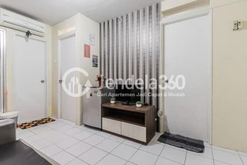Living Room Compact and Low Budget 2BR Apartment at Kalibata City Apartment Tower Damar