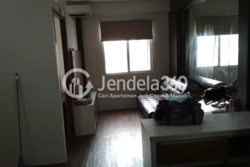 Living Room Spotless 1BR Apartment Low Floor with Swimming Pool View at East Park Apartment
