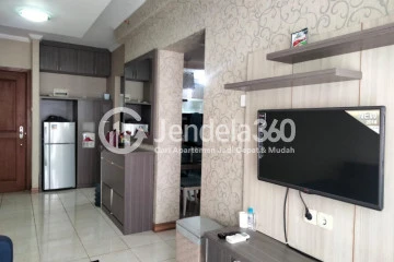 Living Room Middle Floor 3BR Apartment with City View at Grand Palace Kemayoran