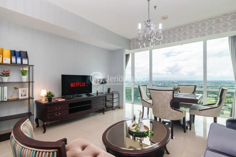 Living Room 1BR Apartment with  View at U Residence Karawaci
