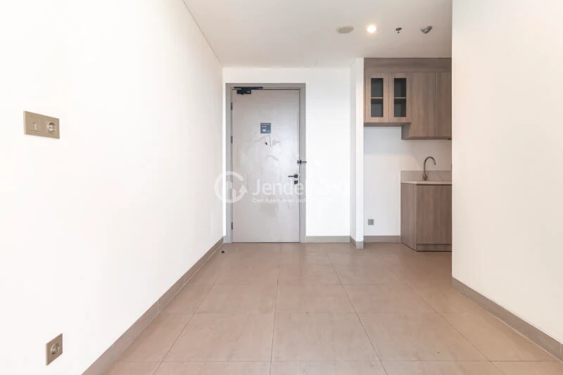 Living Room 1BR Apartment with city View at Fatmawati City Center Apartment