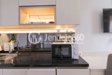 Kitchen Low Floor Studio Apartment with City View at Samesta Mahata Margonda Apartment