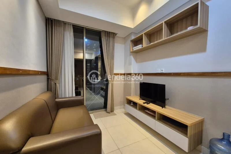 Living Room Low Floor 2BR Apartment with City View at Taman Anggrek Residence
