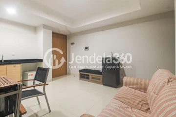 Living Room Tidy 1BR Apartment with Sunset View at The Mansion Kemayoran Jasmine