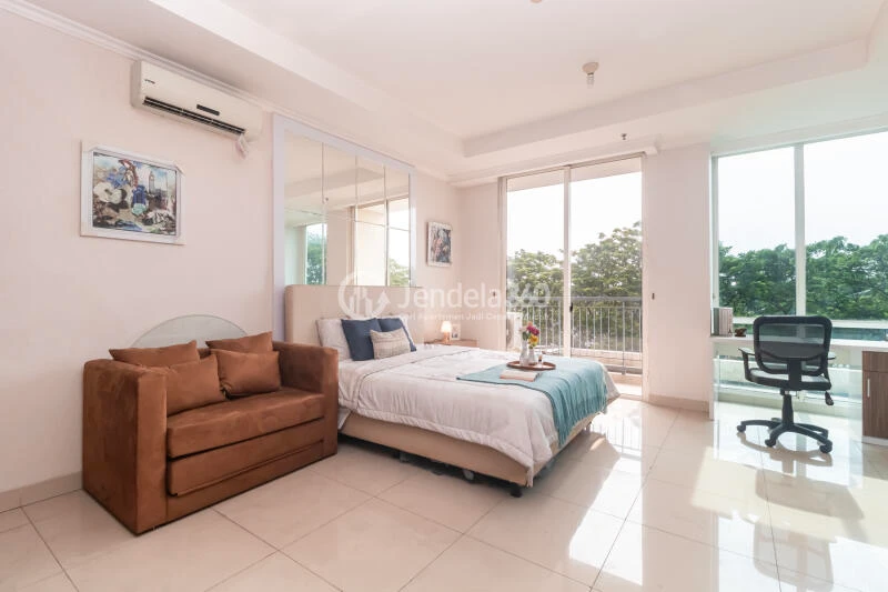 Bedroom Stylish Studio Apartment at Ancol Mansion Apartment Tower Pacific Ocean