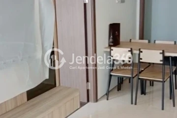 Living Room 2BR Apartment with City View at Arandra Residence