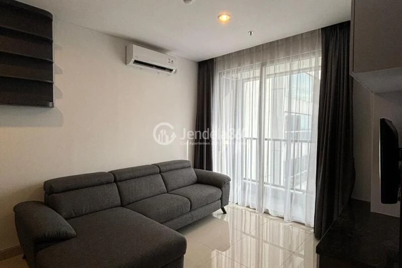 Living Room Low Floor 1BR Apartment with City View at The Newton 1 Ciputra Apartment