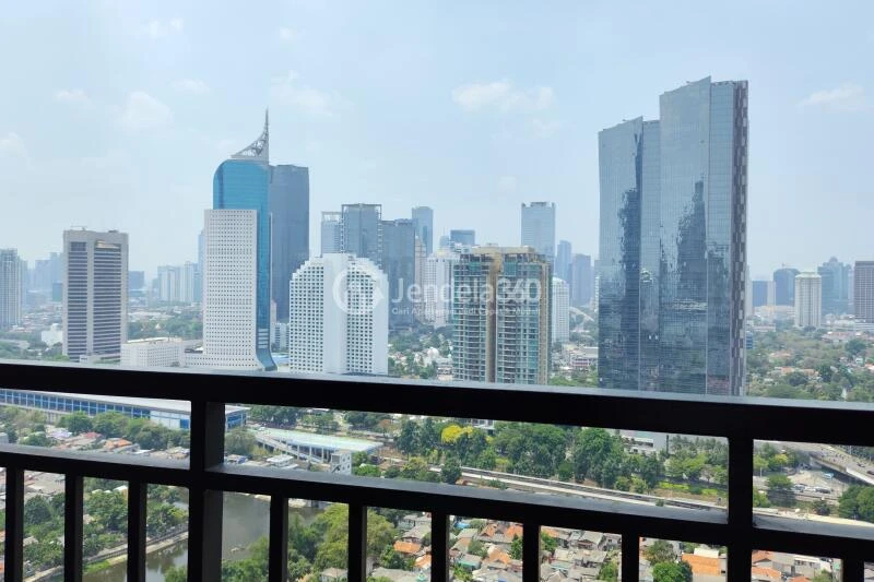 Balcony 2BR Thamrin Residence Apartment at Tower Alamanda