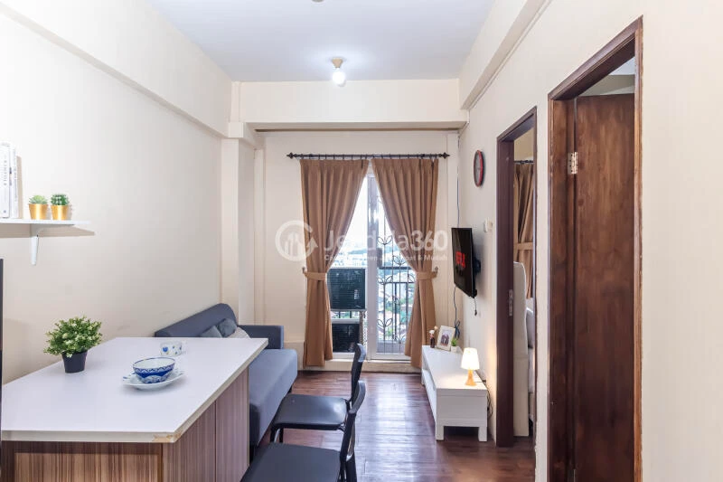 Living Room Middle Floor 2BR Apartment with City View at Puri Park View Apartment