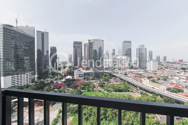 Balcony Best Studio Apartment on Middle Floor with City View at The Newton 1 Ciputra Apartment